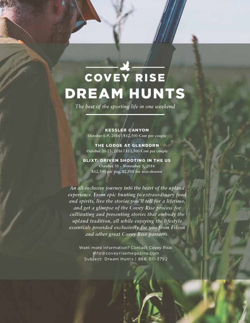 Covey Rise Dream Hunt 2016