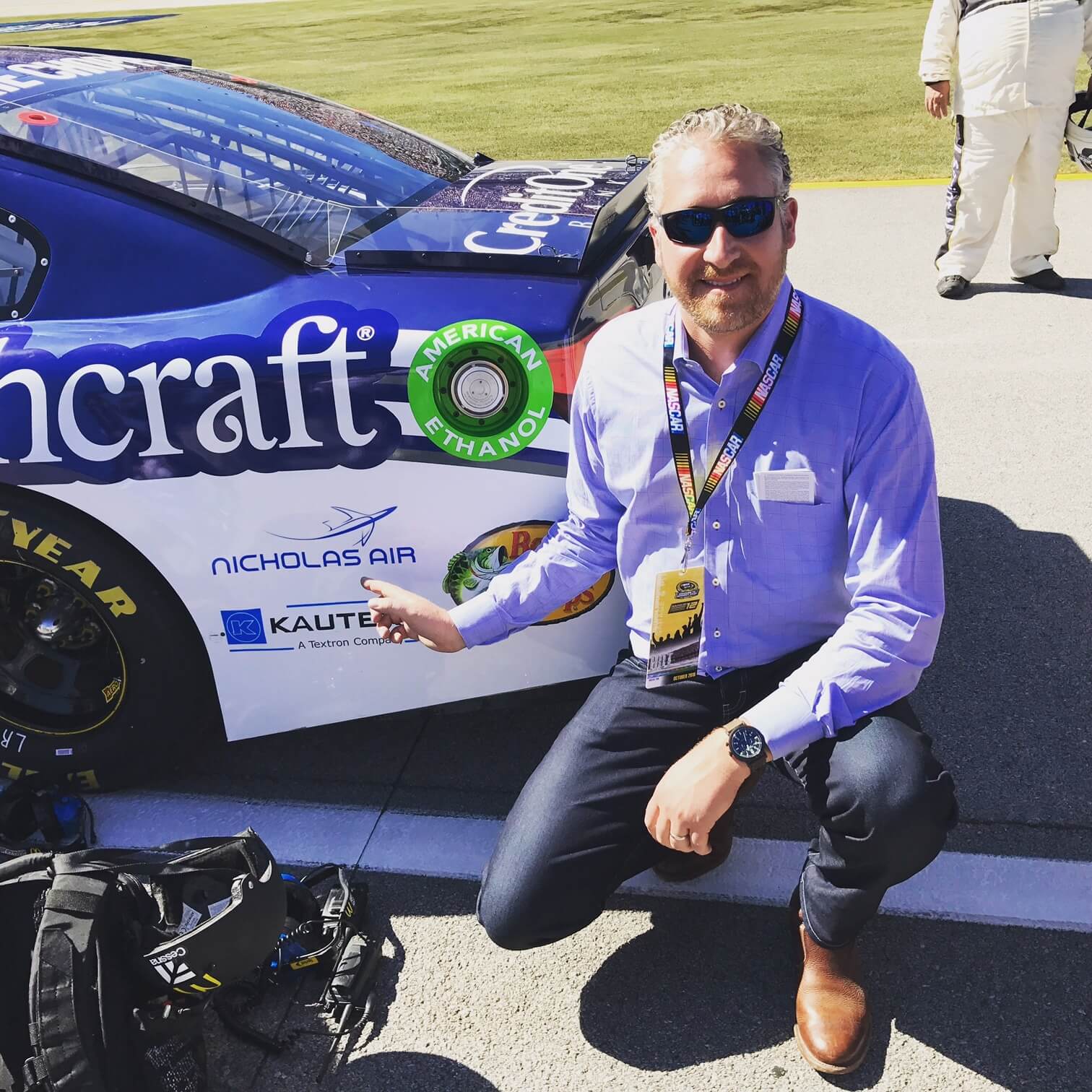 NJ Correnti With Jamie McMurray Car At Talladega Super Speedway