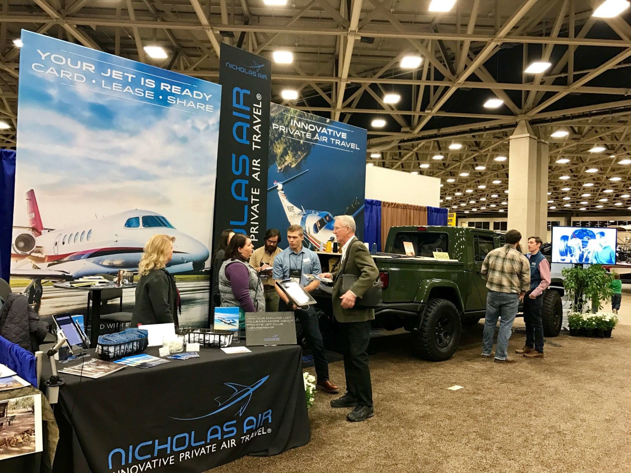 NICHOLAS AIR Booth Display at Dallas Safari Club