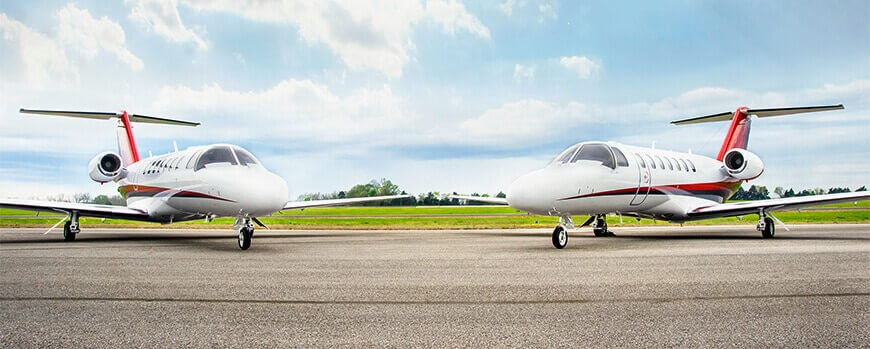 Two Cessna Citation CJ3 Aircraft On Tarmac