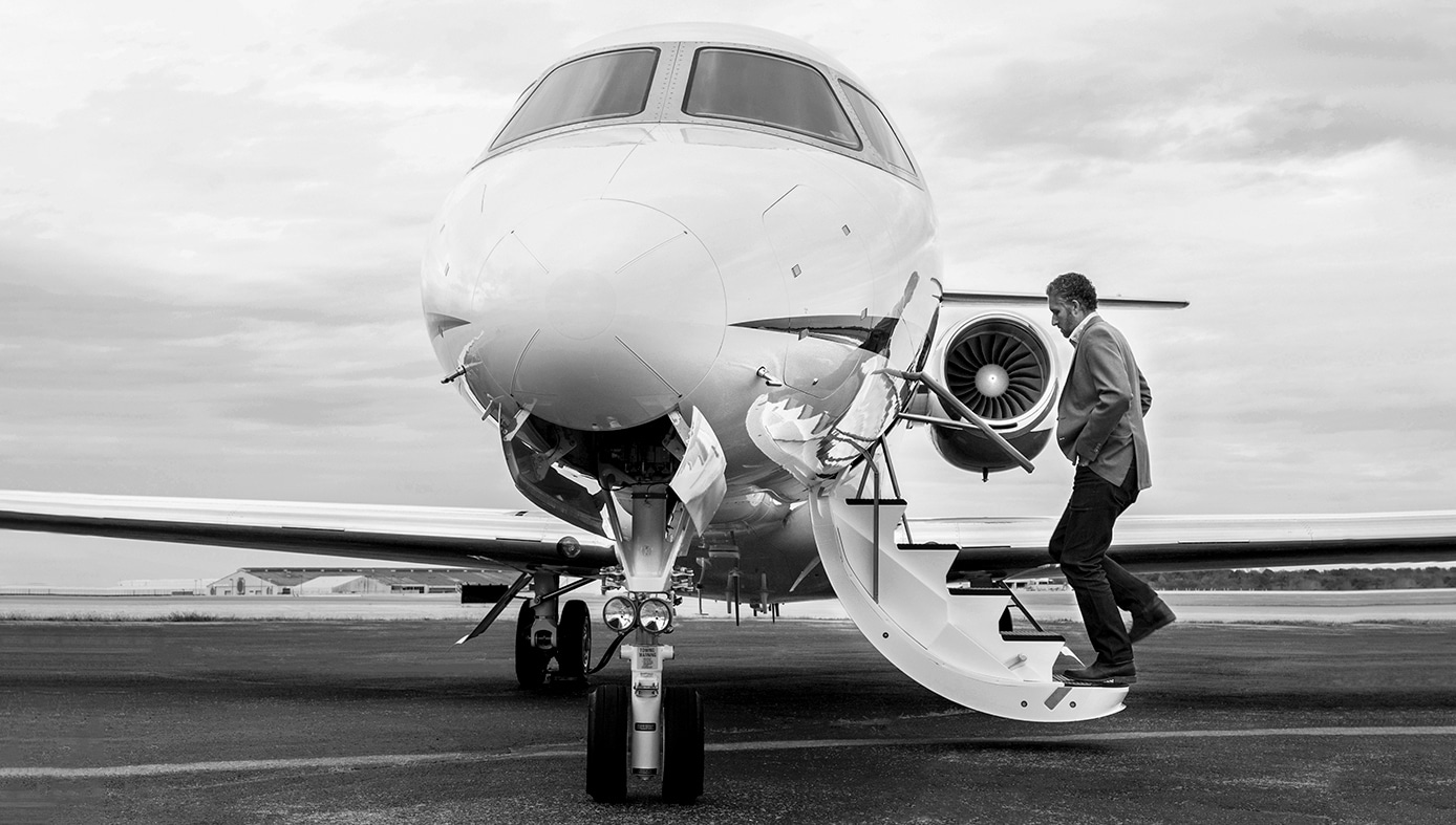 NICHOLAS AIR CEO Boarding Citation Latitude Private Jet