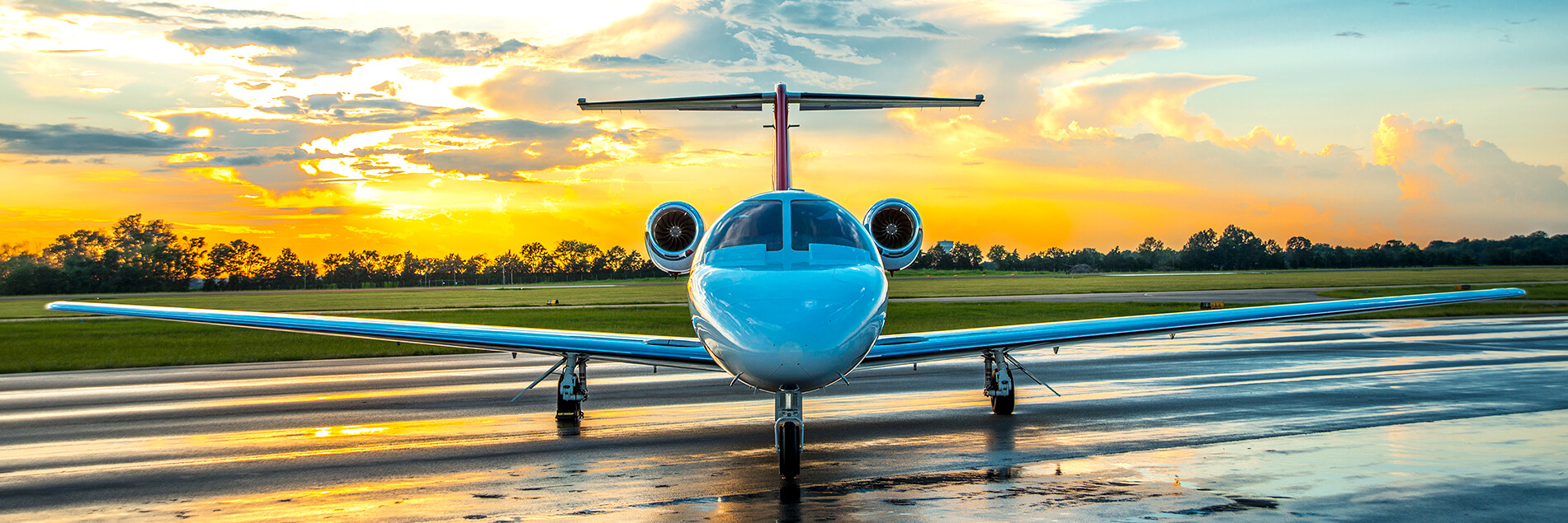 Citation CJ3 Tarmac Sunset