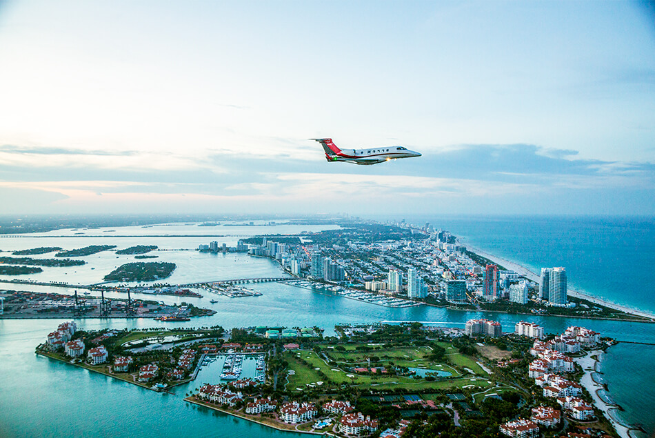 Phenom 300 Over Miami