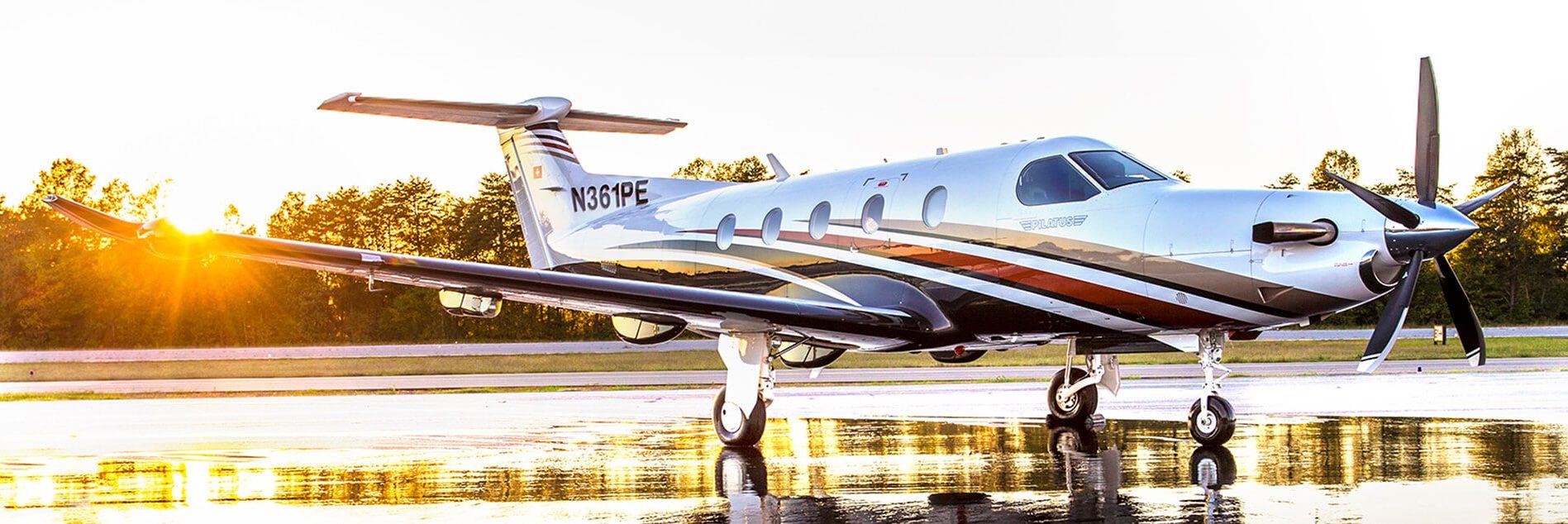 Pilatus PC-12 At Sunset