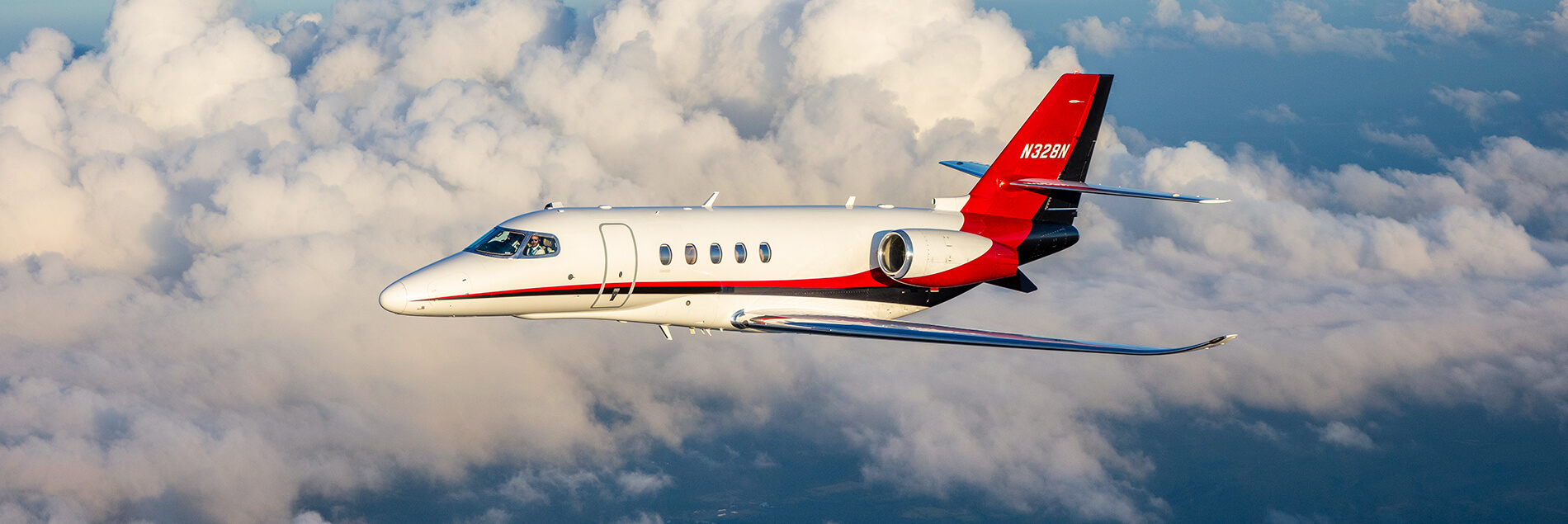 Cessna Citation Latitude in Clouds