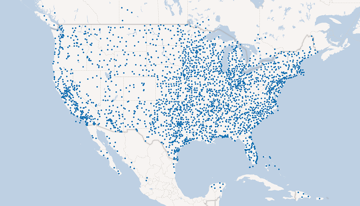 NICHOLAS AIR Member Locations & Destinations Map