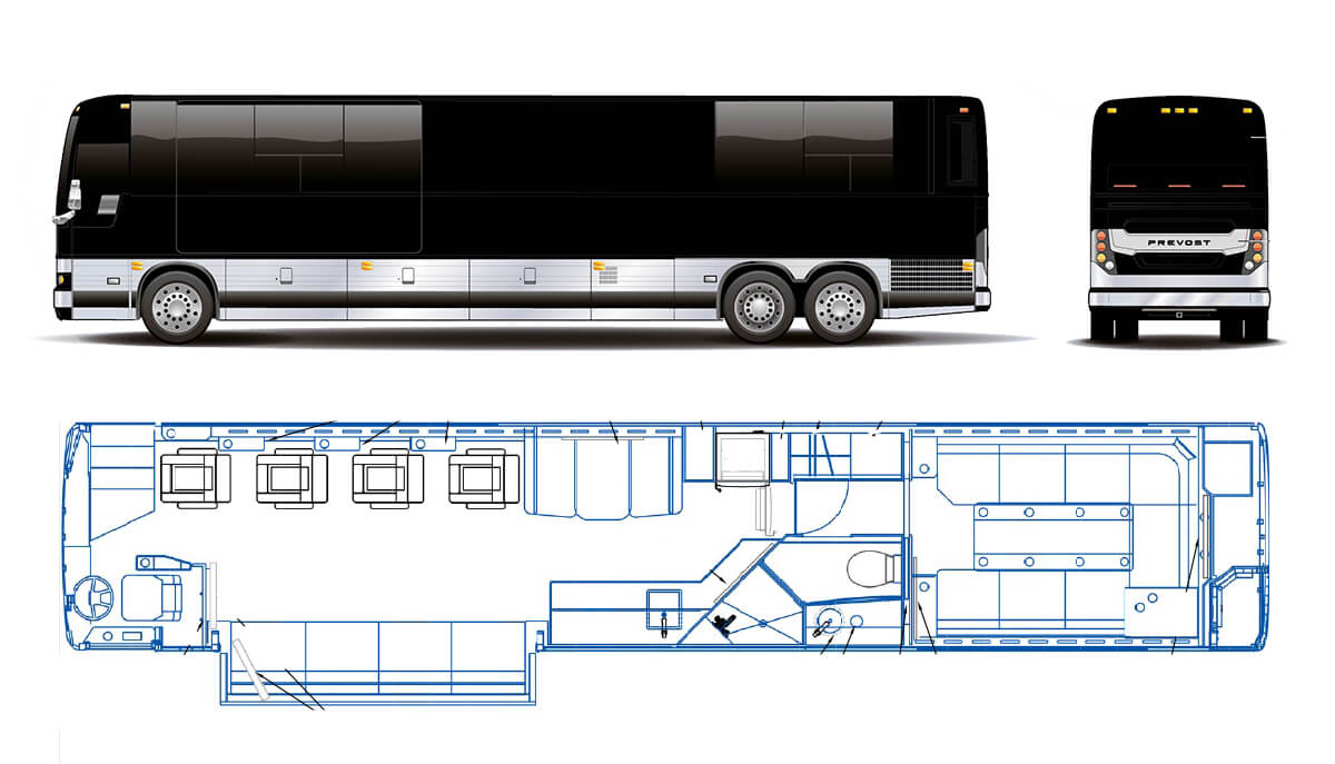 NICHOLAS AIR Prevost Executive Coach Illustration