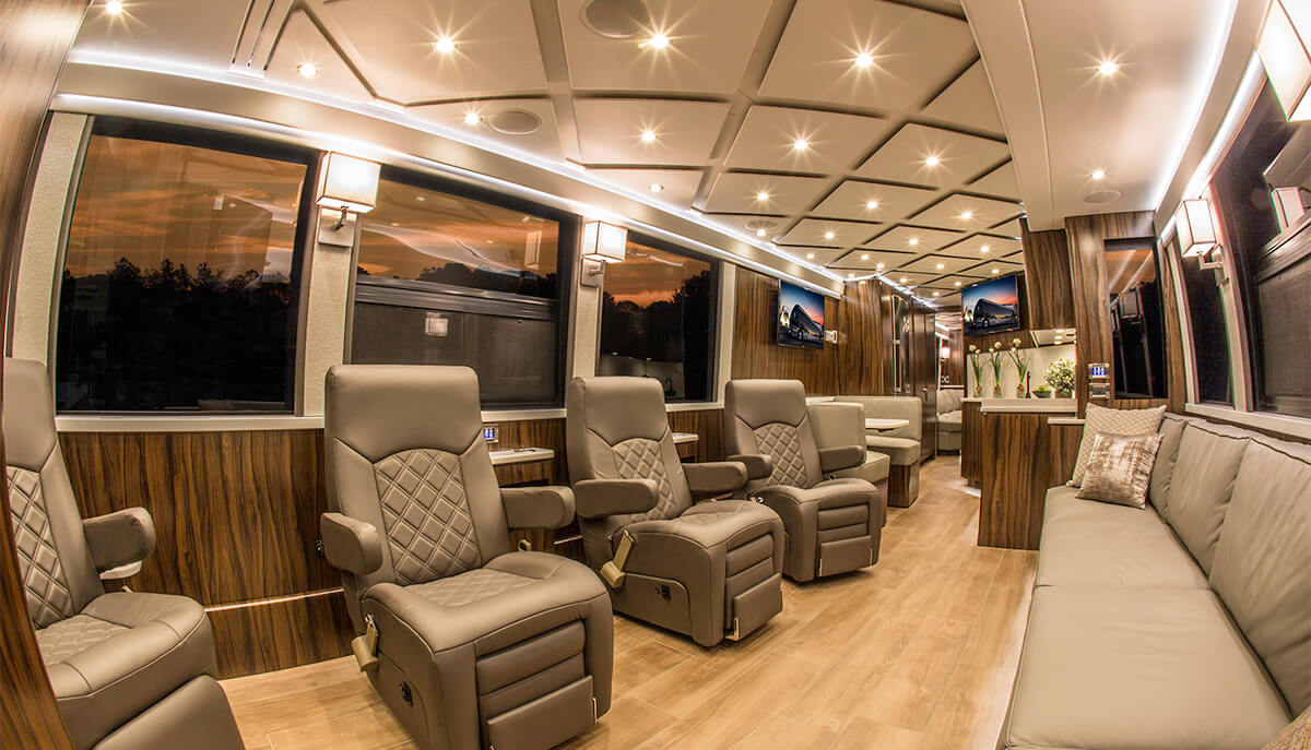 NICHOLAS AIR Prevost Executive Coach Interior