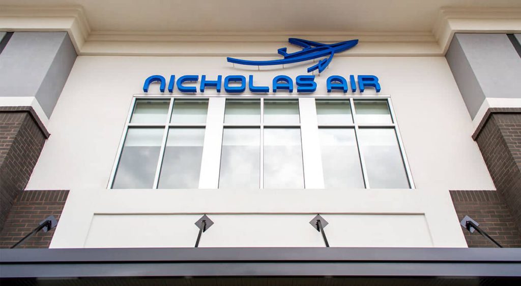 NICHOLAS AIR Headquarters Entrance