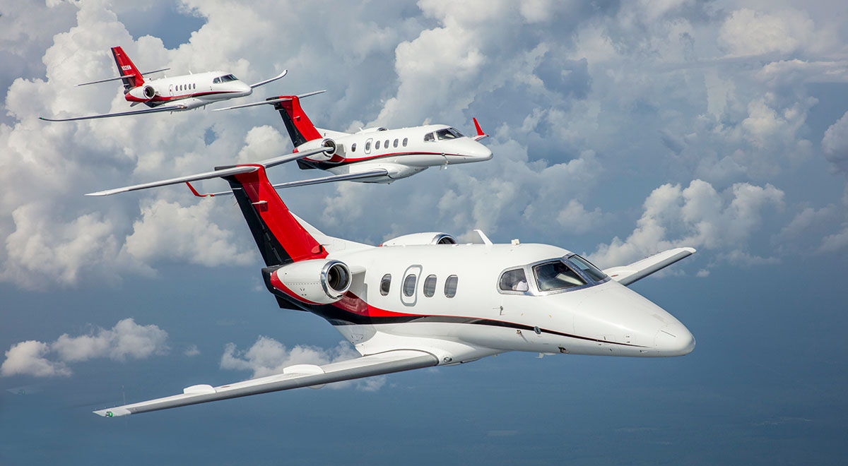 Three NICHOLAS AIR Aircraft Jets in Formation