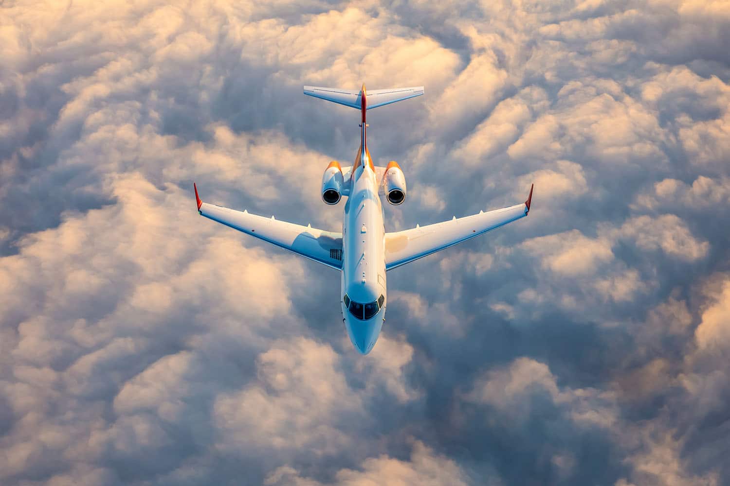 Challenger 300 Aerial over Clouds