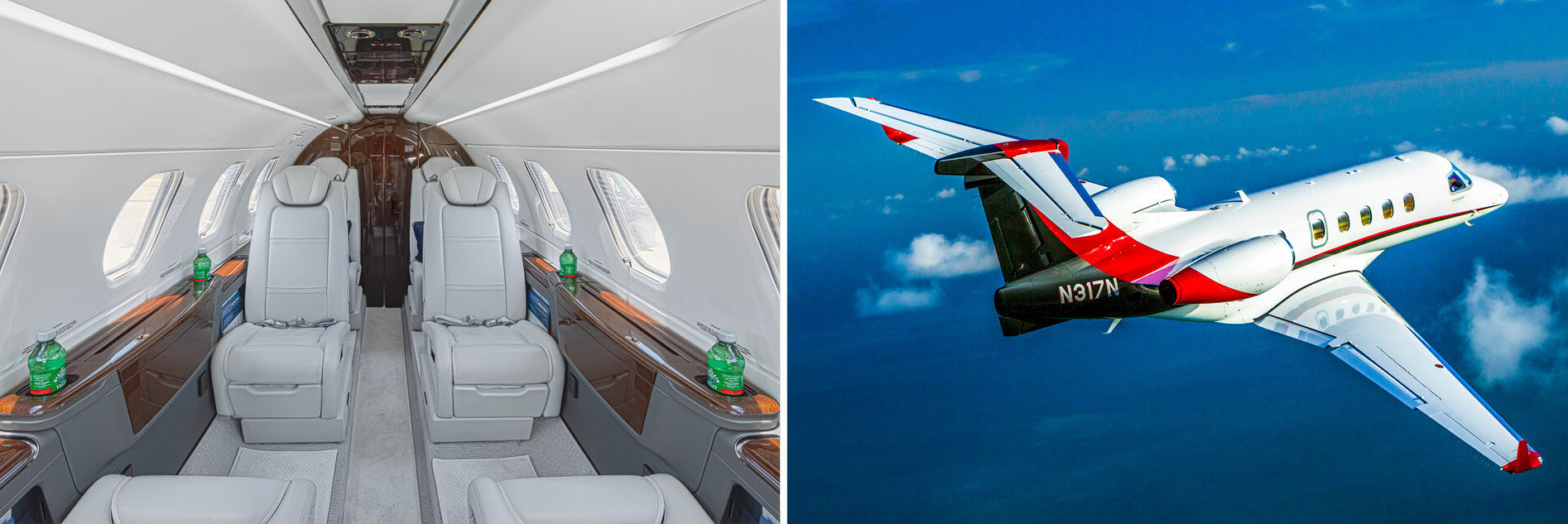 Phenom 300E Interior & Phenom 300 Aerial